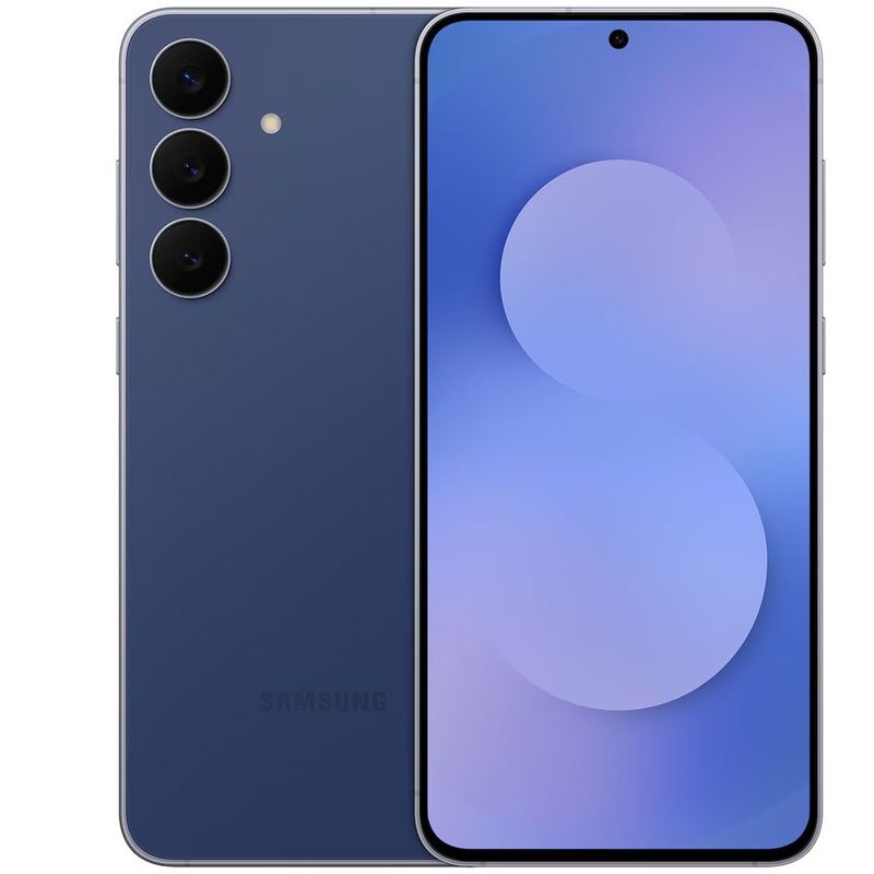 smartphone samsung s25 fe 256gb azul escuro tela 6,7" câmera 50mp 8gb ram