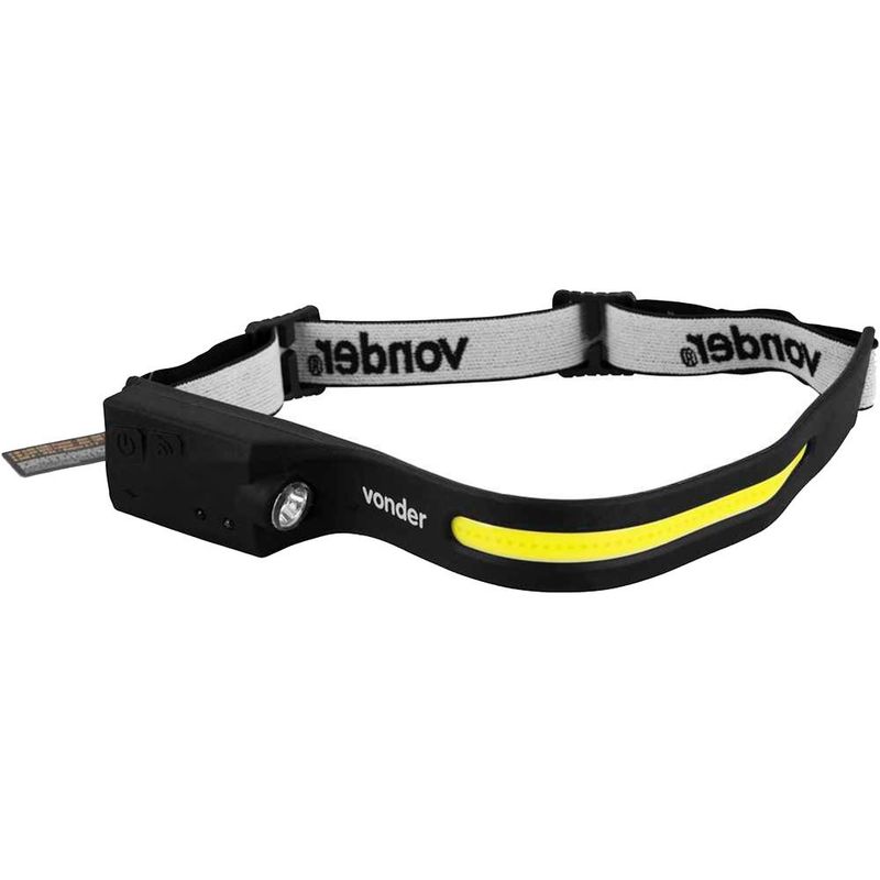 lanterna de cabeça vonder amarelo e preto lcv350