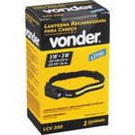 lanterna de cabeça vonder amarelo e preto lcv350