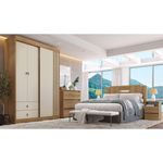 guarda-roupa 3 portas 2 gavetas thb aspen capuccino e off-white 5926