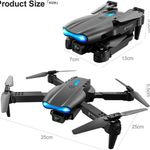 drone beerprincess câmera dupla 4k 2 baterias modulares 1800mah preto w-bi