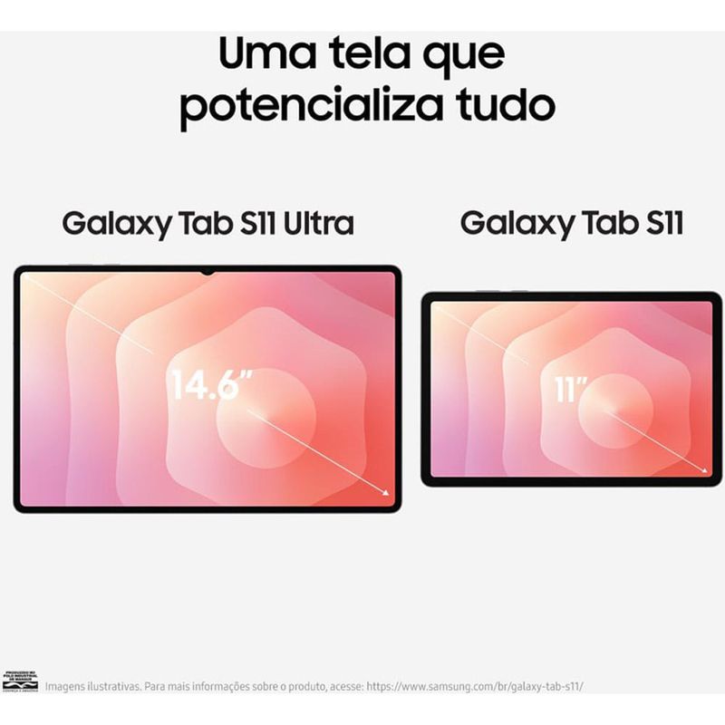tablet samsung galaxy tabs11 256gb cinza tela 11" 12gb ram