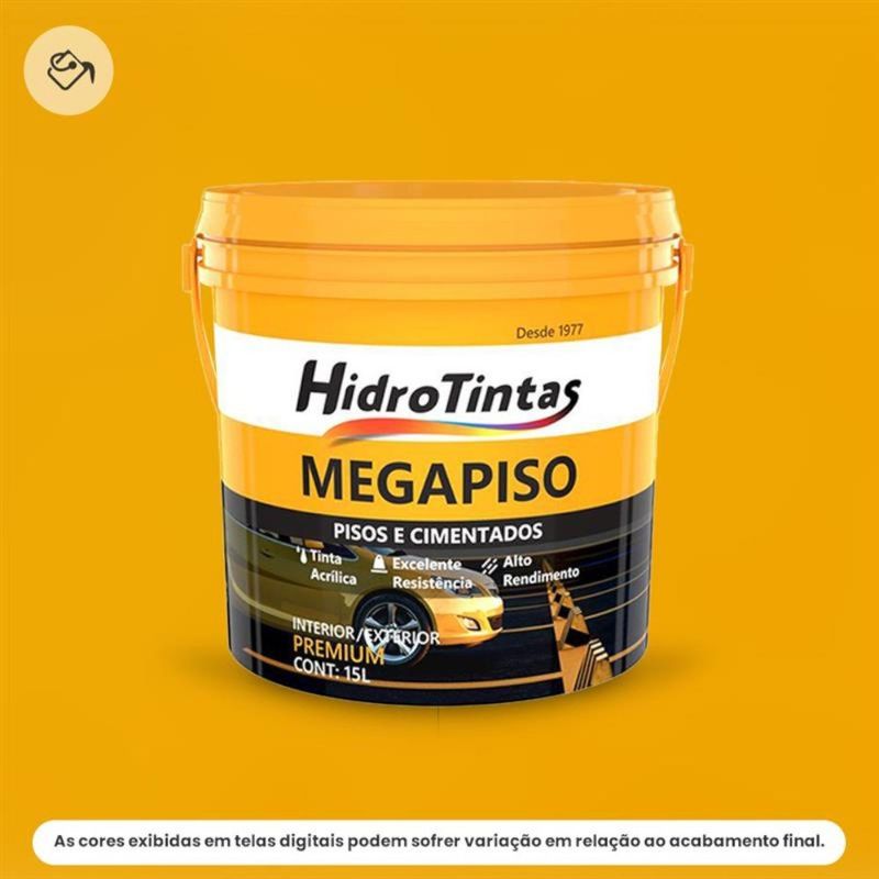 tinta acrílica premium hidrotintas 15l megapiso amarelo demarcação (mp)