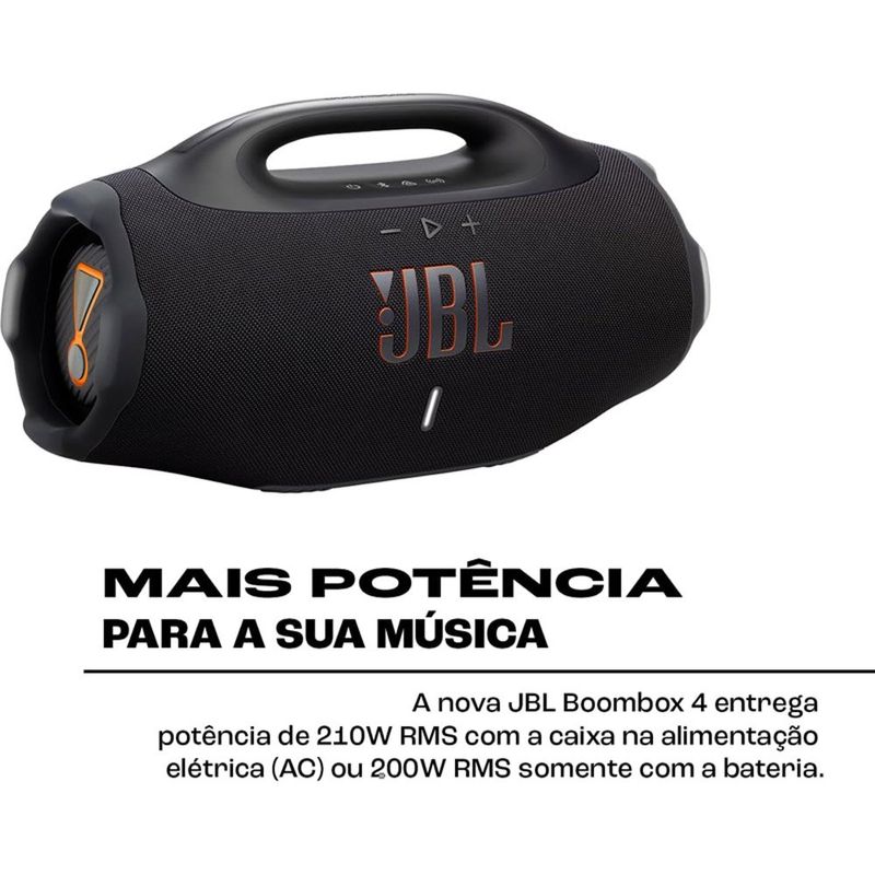 caixa de som boombox 4 jbl preto 28913917