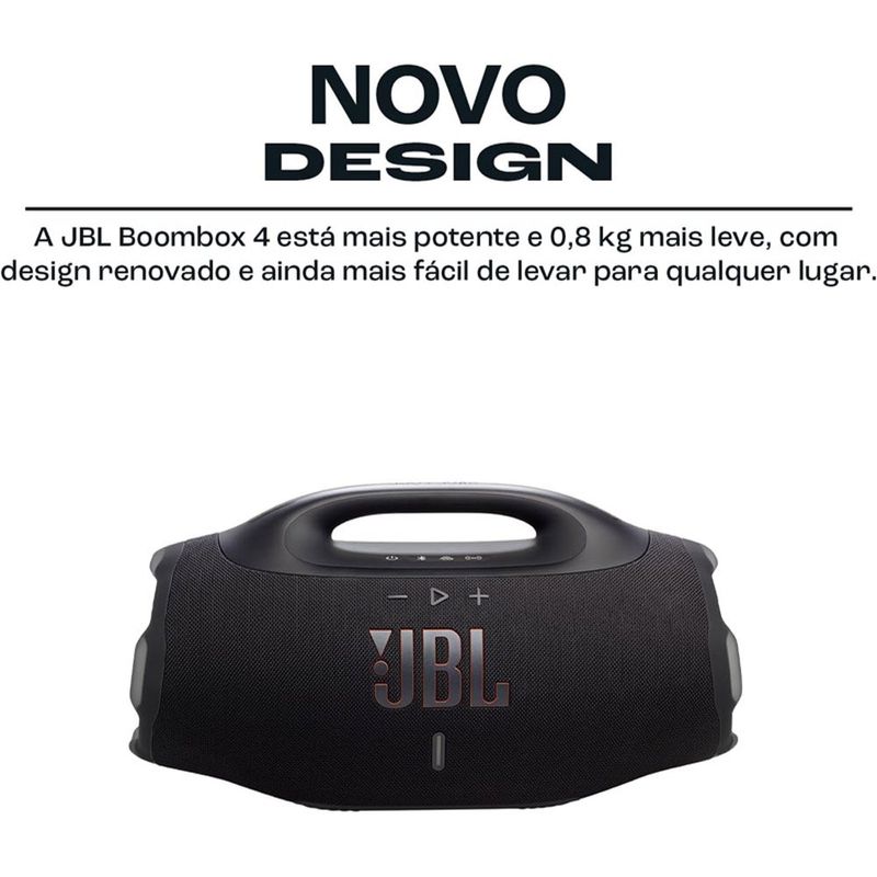 caixa de som boombox 4 jbl preto 28913917