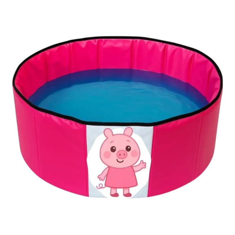 piscina aquática bb kids bebê pig dobrável (mp)