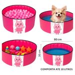 piscina aquática bb kids bebê pig dobrável (mp)