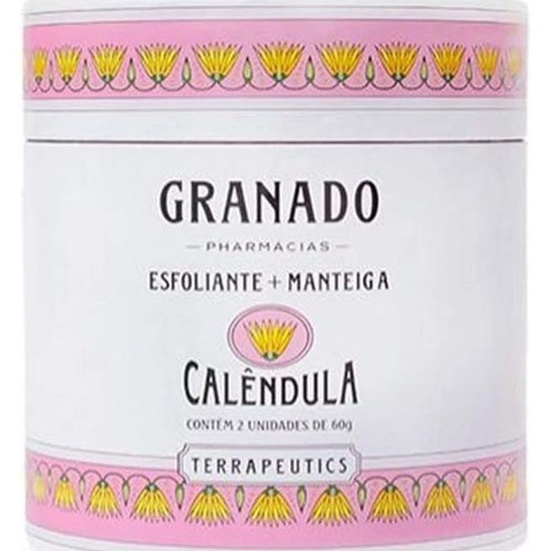 kit granado calêndula terrapeutics esfoliante + manteiga corporal 60g