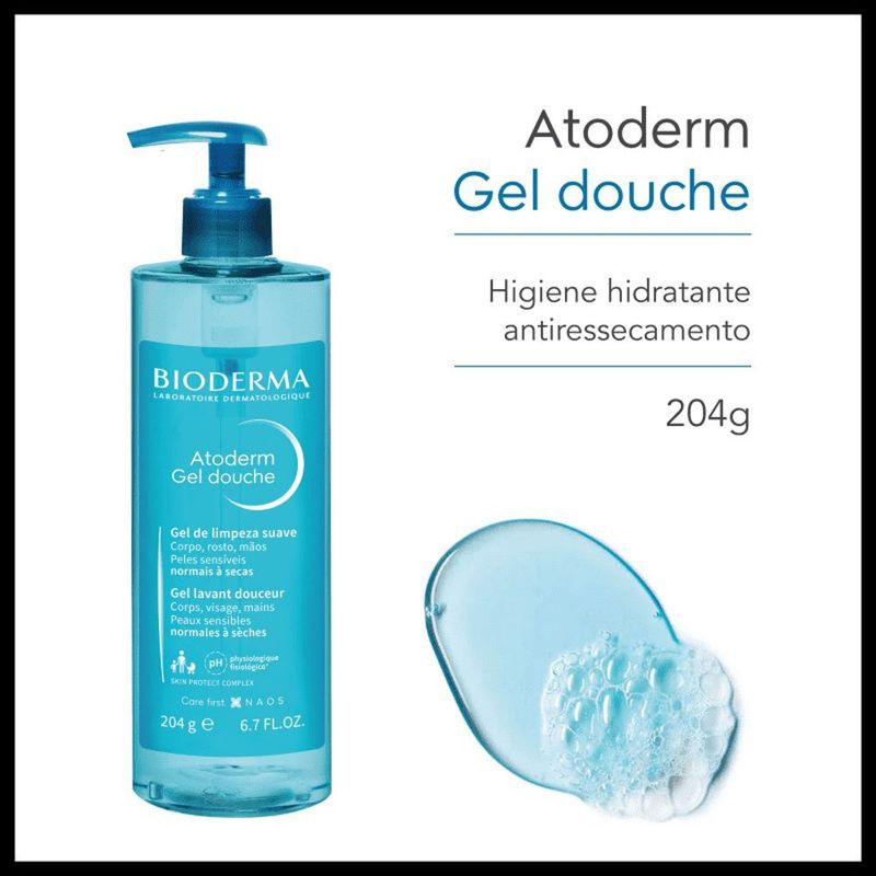 gel de banho antiressecamento bioderma atoderm gel douche 200ml