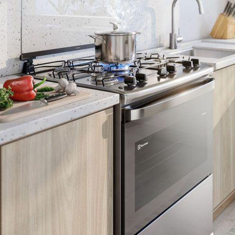 fogão 5 bocas electrolux mesa inox fe5ig