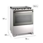 fogão 5 bocas electrolux mesa inox fe5ig
