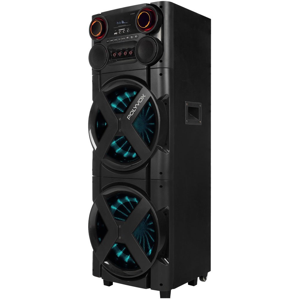 Caixa de Som Bluetooth Torre 2500W Polyvox Preto