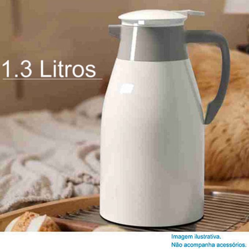 garrafa térmica crossover 1,3 litros branco t-bi