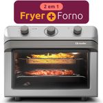 fritadeira elétrica sem óleo mueller fryer air forno 35 litros prata mfb35g