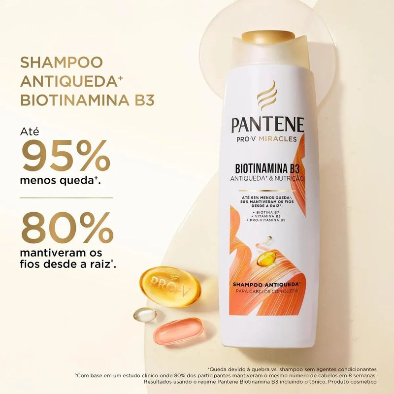 kit pantene biotinamina b3 antiqueda & nutrição shampoo 300ml + condicionador 150ml