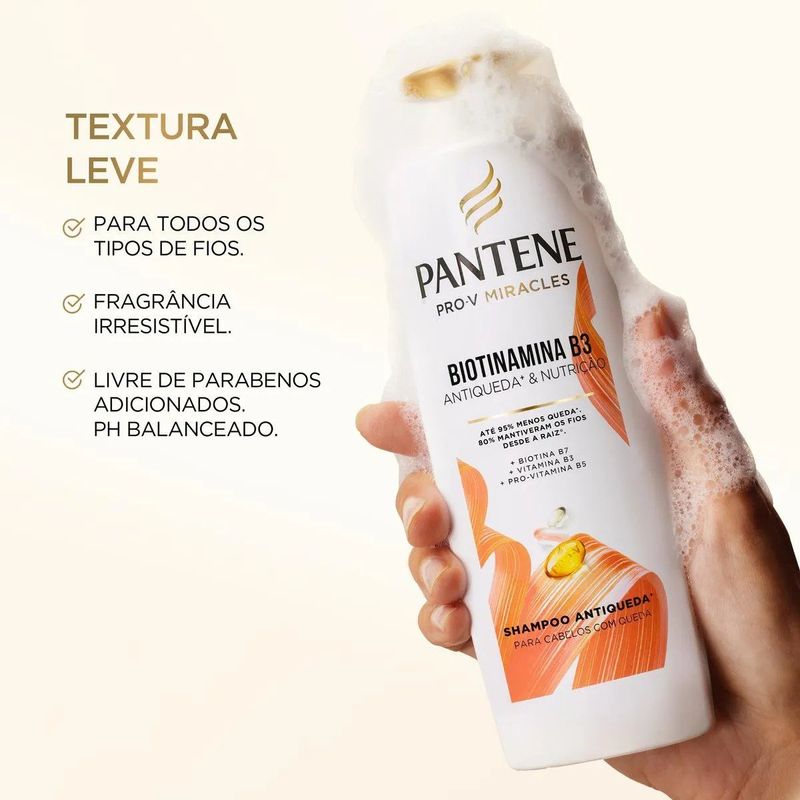 kit pantene biotinamina b3 antiqueda & nutrição shampoo 300ml + condicionador 150ml