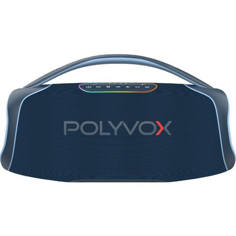 caixa de som bluetooth polyvox boombox xb-2 140w azul