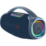caixa de som bluetooth polyvox boombox xb-2 140w azul