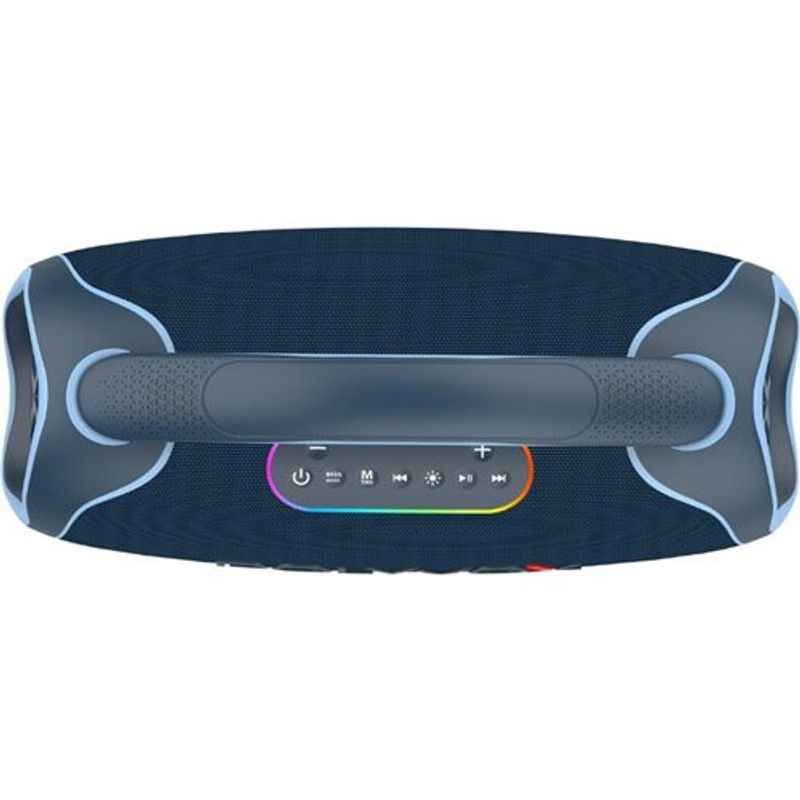 caixa de som bluetooth polyvox boombox xb-2 140w azul