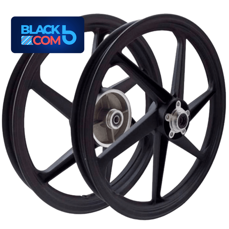 aro liga leve bhd biz 100/110/125 esd freio a disco mod 6 pontas preto (mp)