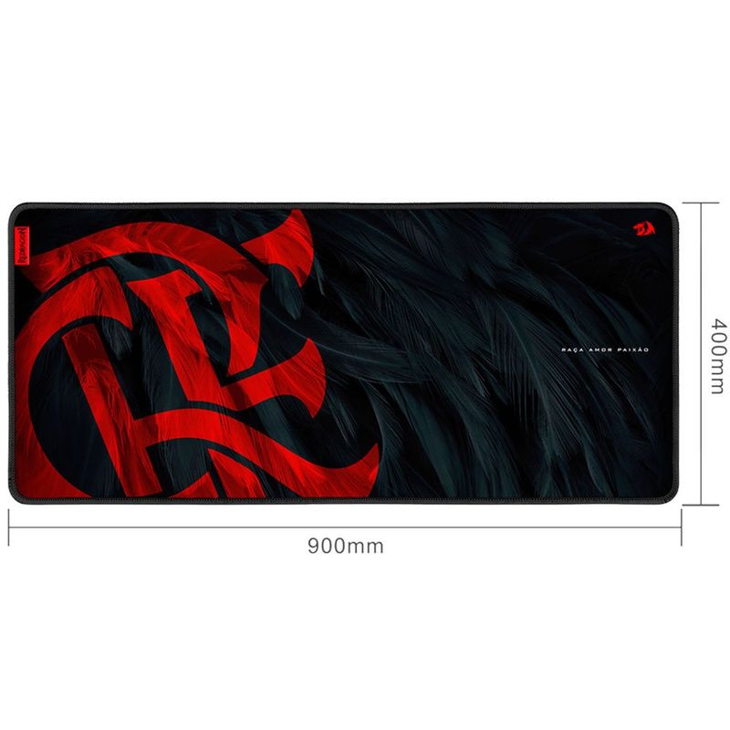 mousepad gamer redragon flamengo preto