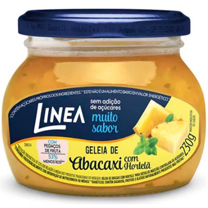 geleia de abacaxi com hortelã linea zero 230g