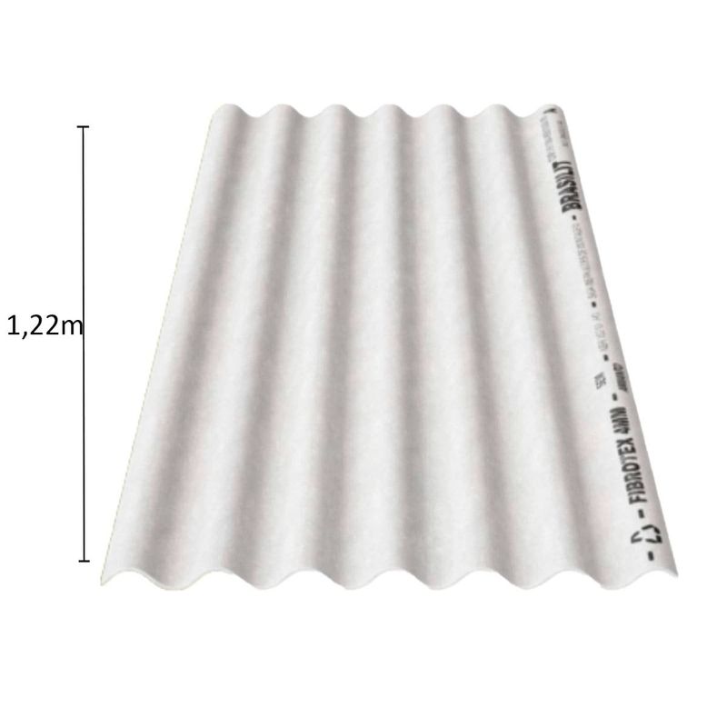 telha de fibrocimento brasilit fibrotex 122x50x0,4cm cinza (mp)