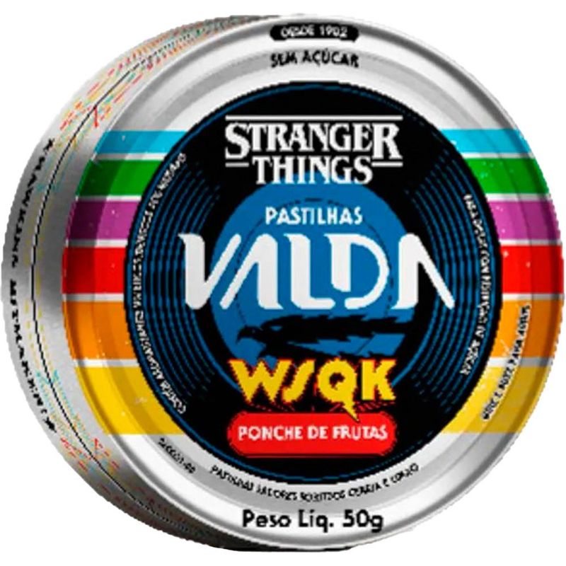pastilhas valda stranger things sabor ponche de frutas 50g
