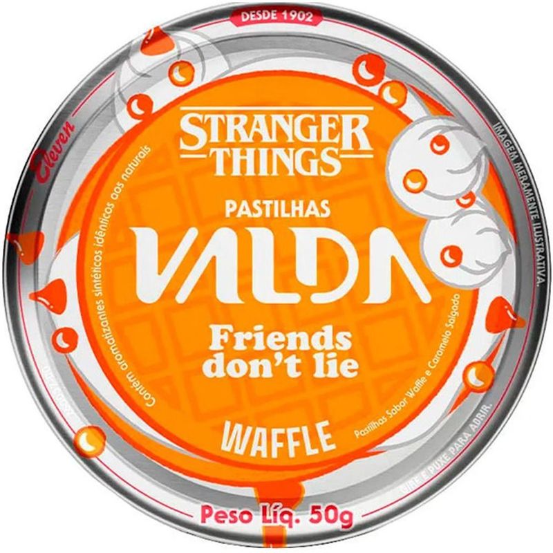 pastilhas valda stranger things sabor waffle 50g