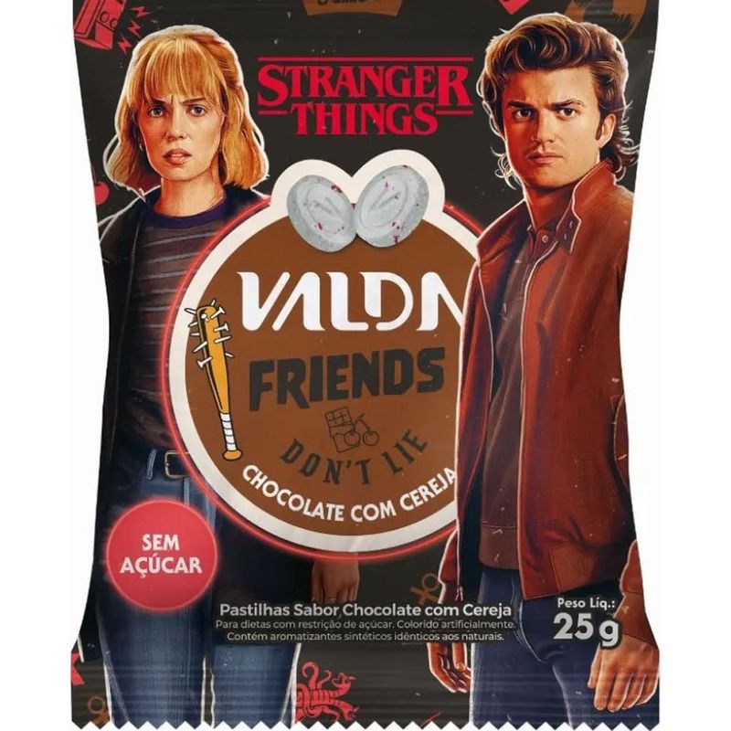 Pastilhas Valda Stranger Things Chocolate Cereja 25g