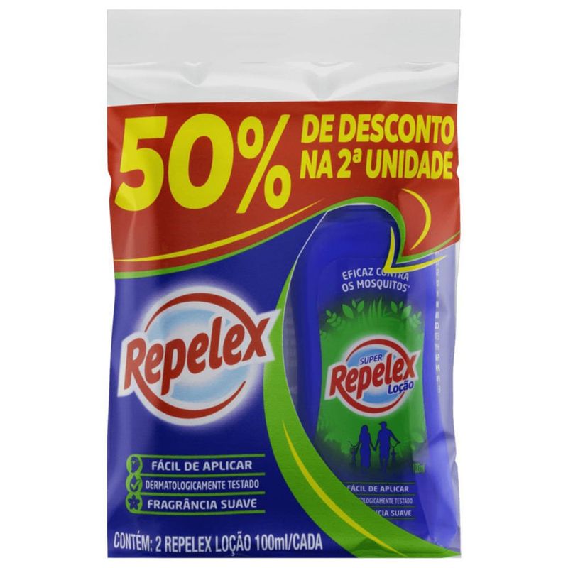 loção repelente repelex fragrância suave 2 unidades 100ml cada