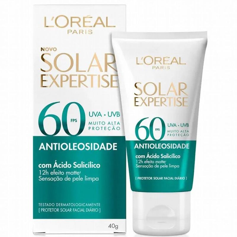 protetor solar facial l'oreal paris solar expertise antioleosidade fps60 40g