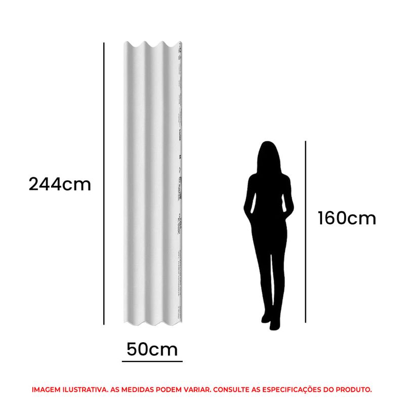 telha de fibrocimento ondina brasilit cinza 2,44mx0,5mx4mm (mp)