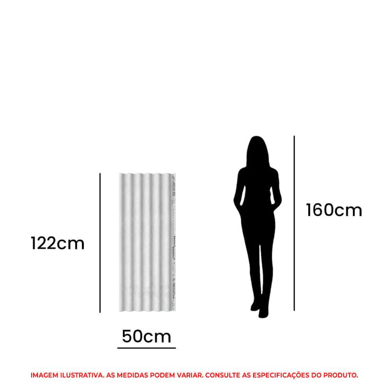 telha de fibrocimento brasilit fibrotex 122x50x0,4cm cinza (mp)