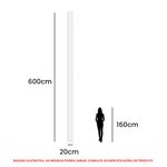 forro pvc canelado 6m 8mm peça 1,2m² plasmeg branco (mp)