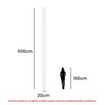 forro pvc liso junta seca plasmeg 600x20x0,8cm branco peça 1,2m² (mp)