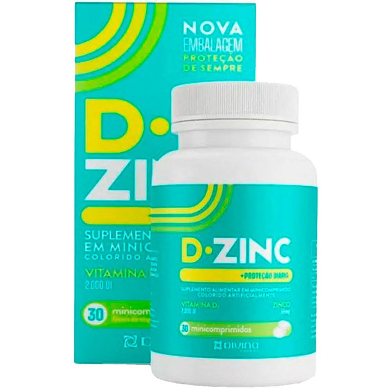d-zinc vitamina d 2000ui + zinco 30mg 30 cápsulas