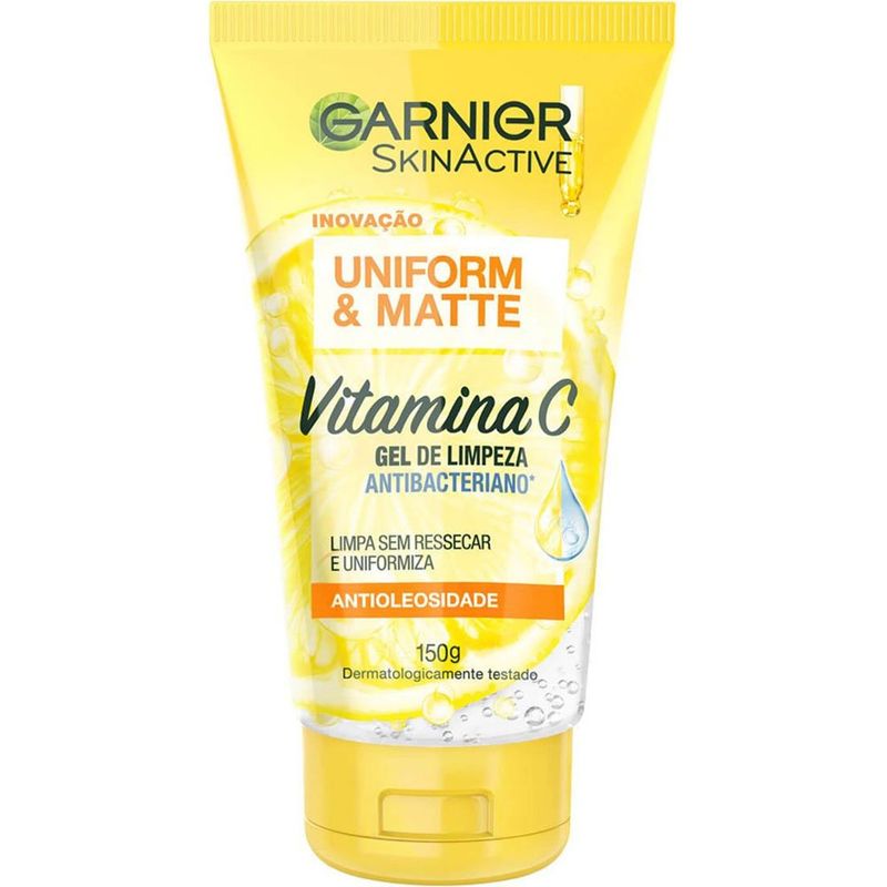 gel de limpeza facial garnier antibacteriano vitamina c 150g
