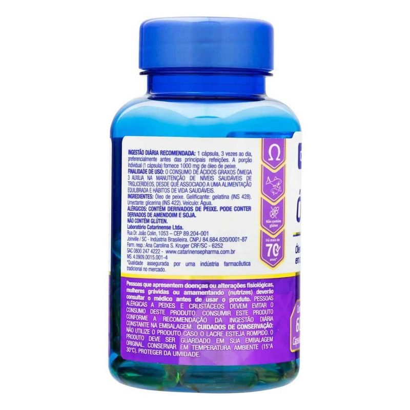 ômega 3 1000mg 60 cápsulas catarinense