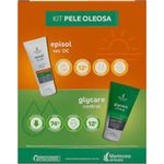 kit episol pele oleosa protetor solar sec oc fps 60 + gel de limpeza glycare control 60ml