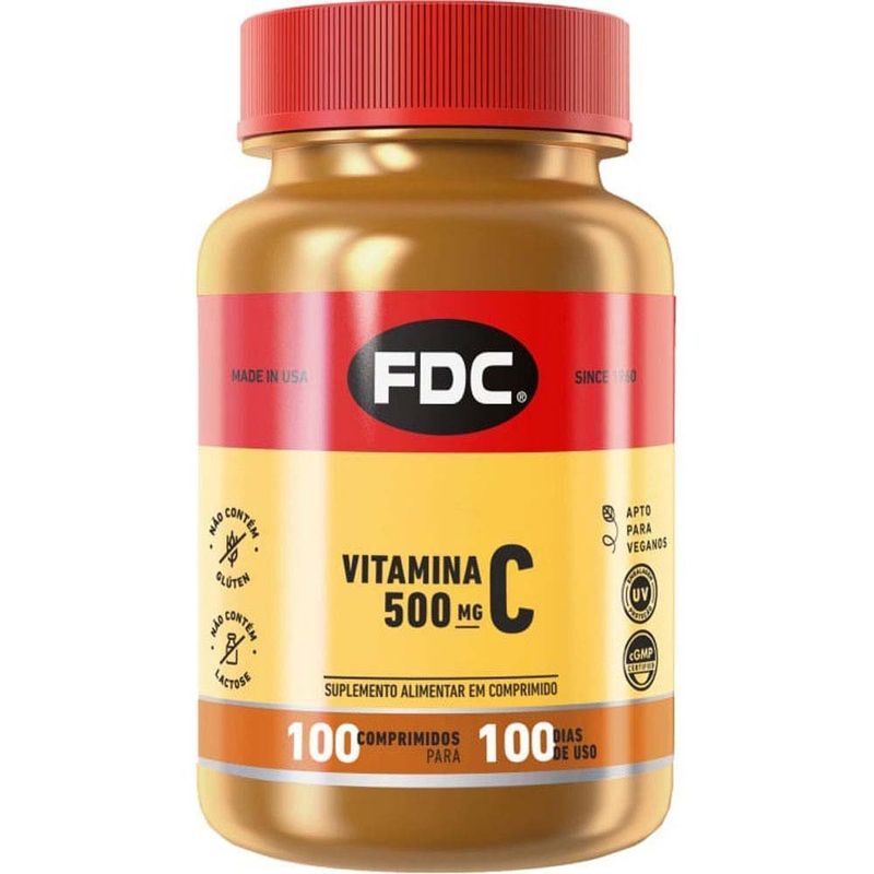 vitamina c 500mg 100 comprimidos film coated suplemento alimentar fdc
