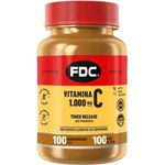 vitamina c 1.000mg time release 100 comprimidos suplemento alimentar fdc