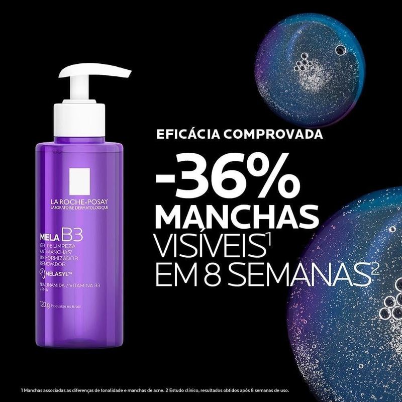 gel de limpeza facial la roche-posay mela b3 antimanchas uniformizador e renovador 120g