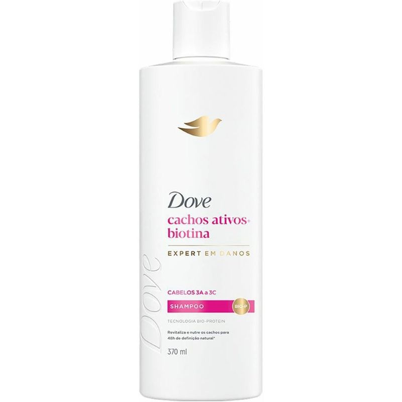 shampoo dove expert em danos cachos ativos biotina 370ml