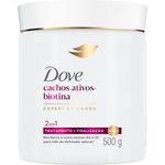 máscara de tratamento e finalização 2 em 1 dove cachos ativos + biotina 500g