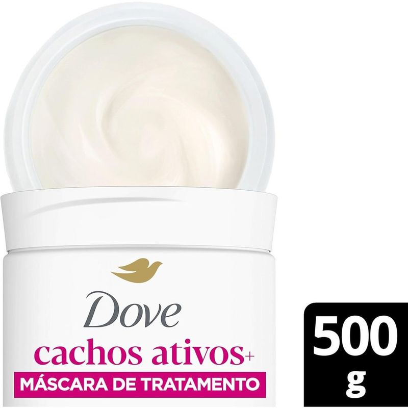 máscara de tratamento e finalização 2 em 1 dove cachos ativos + biotina 500g