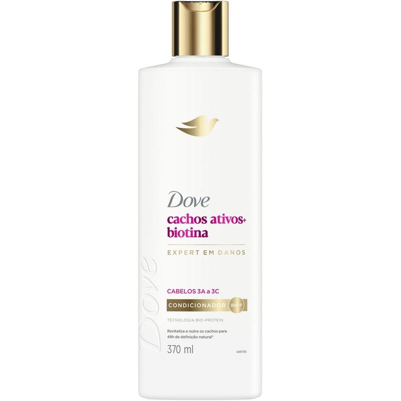 condicionador dove cachos ativos + biotina 370ml