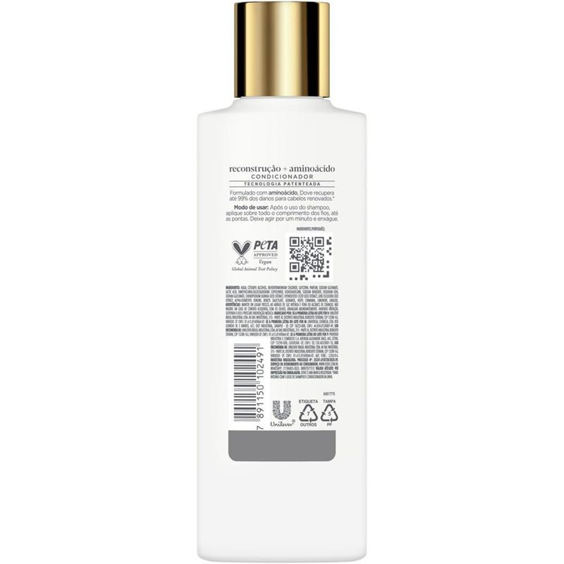 condicionador dove reconstrução+aminoácido 190ml