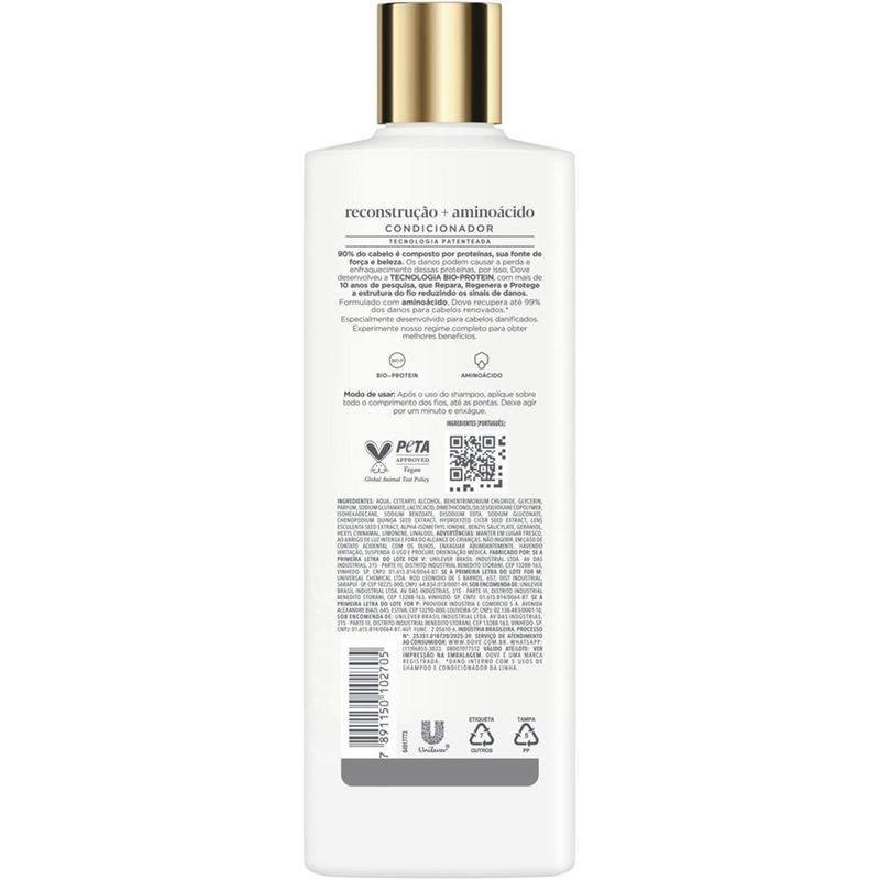 condicionador dove reconstrução + aminoácido 370ml