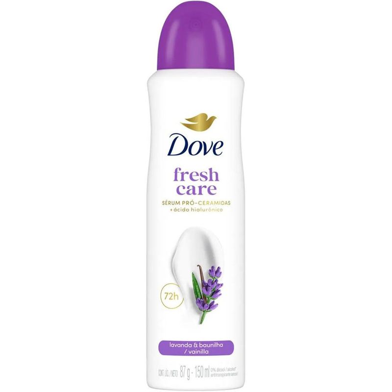 desodorante aerossol dove fresh care lavanda & baunilha 150ml